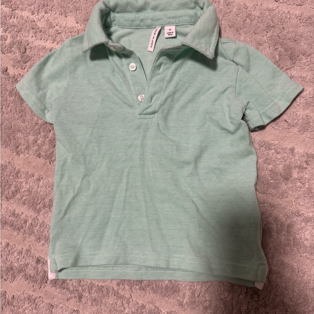 Janie and Jack Mint Green Polo Top